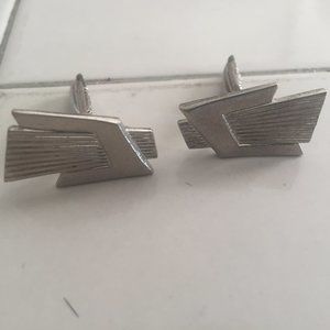 Vintage Silver Deco cuff links